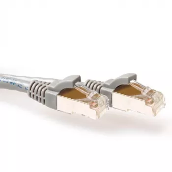 ACT pilkas 3 metrų SFTP CAT6A komutacinis kabelis be užkabinimų su RJ45 jungtimis