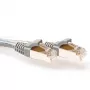 ACT pilkas 10 metrų SFTP CAT6A komutacinis kabelis, be užsikabinimų, su RJ45 jungtimis