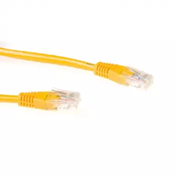 ACT geltonas 1 metro U/UTP CAT6A komutacinis kabelis su RJ45 jungtimis