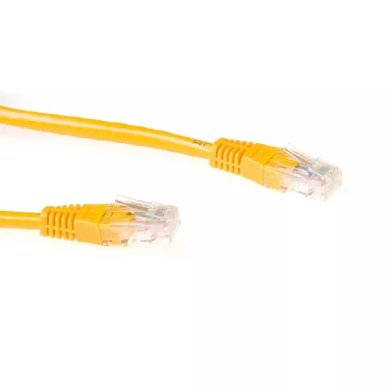 ACT geltonas 7 metrų U/UTP CAT6A komutacinis kabelis su RJ45 jungtimis