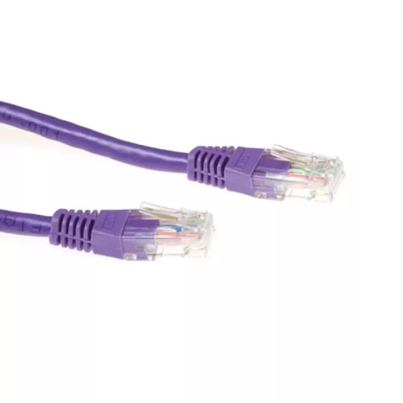 ACT Violetinis 20 metrų U/UTP CAT6A komutacinis kabelis su RJ45 jungtimis