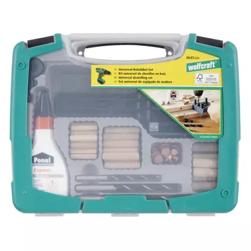 Kaiščių rinkinys wolfcraft GmbH Universal Dowelmaster Set
