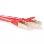 ACT raudonas 0,5 metro LSZH SFTP CAT6A komutacinis kabelis su nesikabinančiais RJ45 laidais
