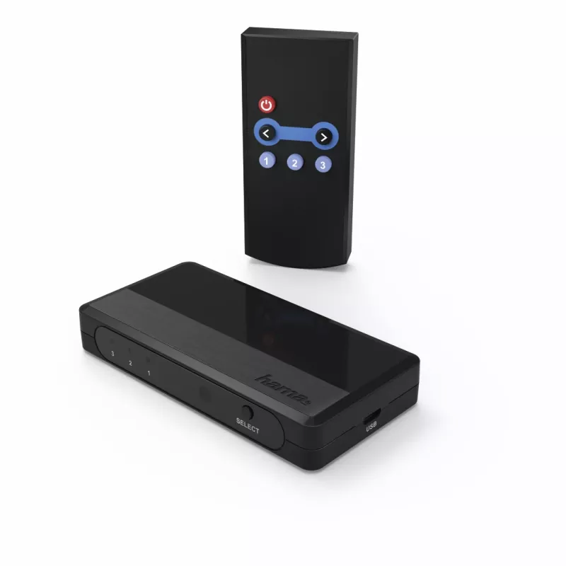 Hama 00121760 vaizdo jungiklis HDMI juodas 1080p DTS-HD Dolby Digital