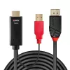 Lindy 5 m HDMI į DisplayPort kabelis, 5 m, DisplayPort, HDMI + USB, vyriškas, vyriškas, auksas