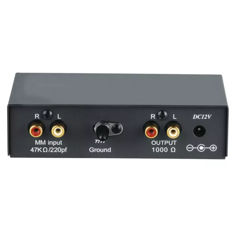 Hama Stereo Phono Preamplifier PA 005 Juoda, Sidabrinė