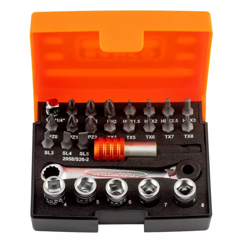 Lizdų rinkinys Bahco 2058/S26-2 svoris 270 g