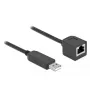 Nuosekliosios jungties kabelis DeLOCK 64164 USB 2.0 Type-A į RS-232 RJ45 1 m juodas