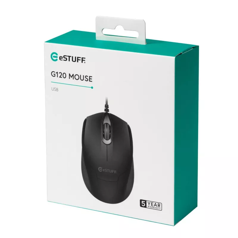 eSTUFF GLB213002 pelė Biuro Abiem rankoms tinkama USB Type-A Optinė 1200 DPI