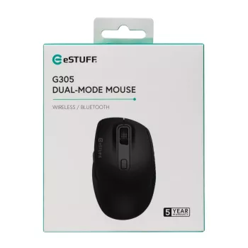 eSTUFF GLB214002 pelė Biuro Dešiniarankiams RF belaidė + Bluetooth IR LED 1800 DPI