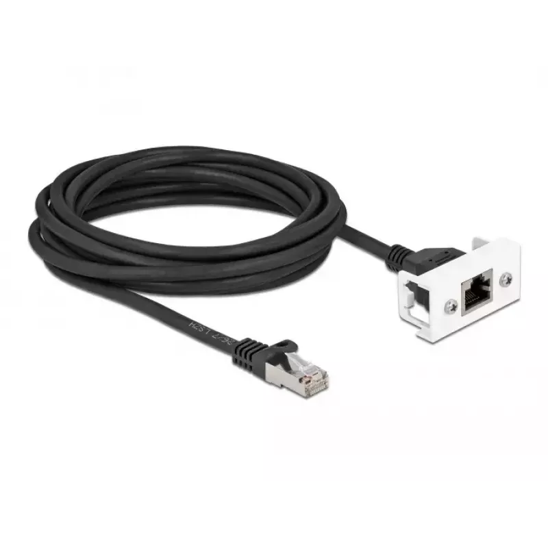 DeLOCK tinklo prailginimo kabelis 5 m Cat.6A S/FTP RJ45 juodas