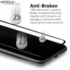 Grūdinto stiklo ekrano apsauga Kapsolo, skirta „iPhone 13“ / „iPhone 14 Max“ — lenkta 9H, tinka iki 15,5 cm (6,1 colio)