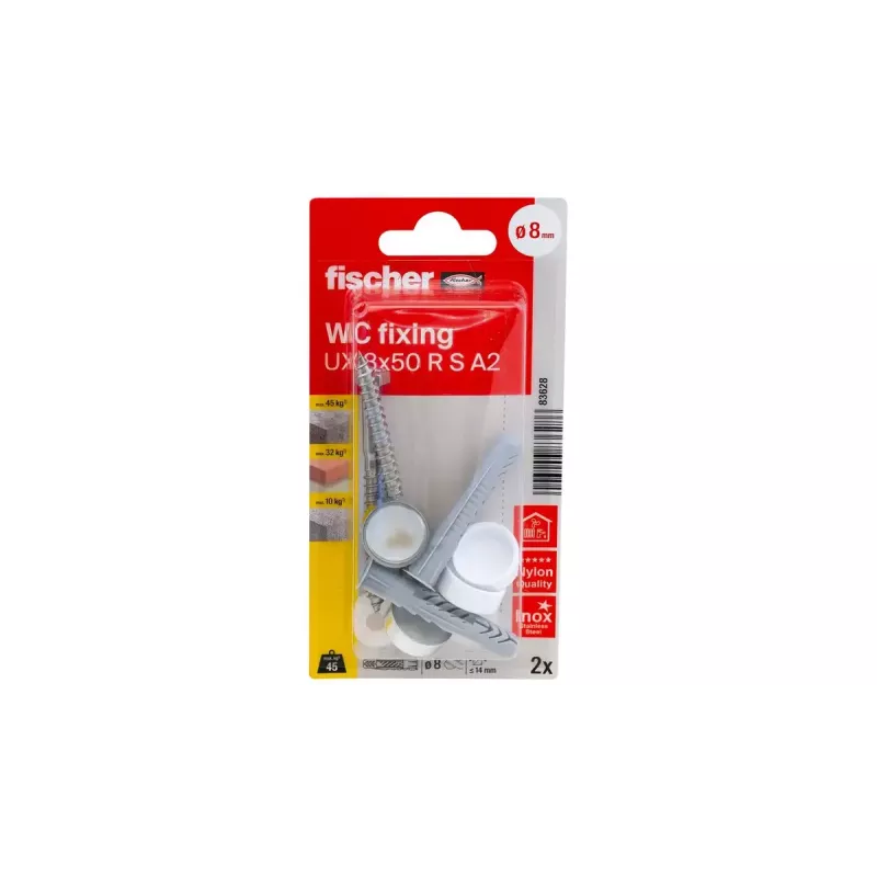 Varžtų ir kaiščių rinkinys Fischer 83628 tinkamas plytoms, betonui