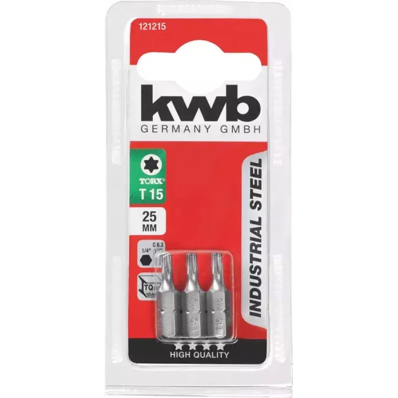 Atsuktuvų antgaliai KWB 121230 3 vnt. Torx T30 25 mm