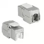 ACT Keystone Jack RJ45 CAT6 ekranuotas, be įrankių, su sklende, sidabrinis baltas