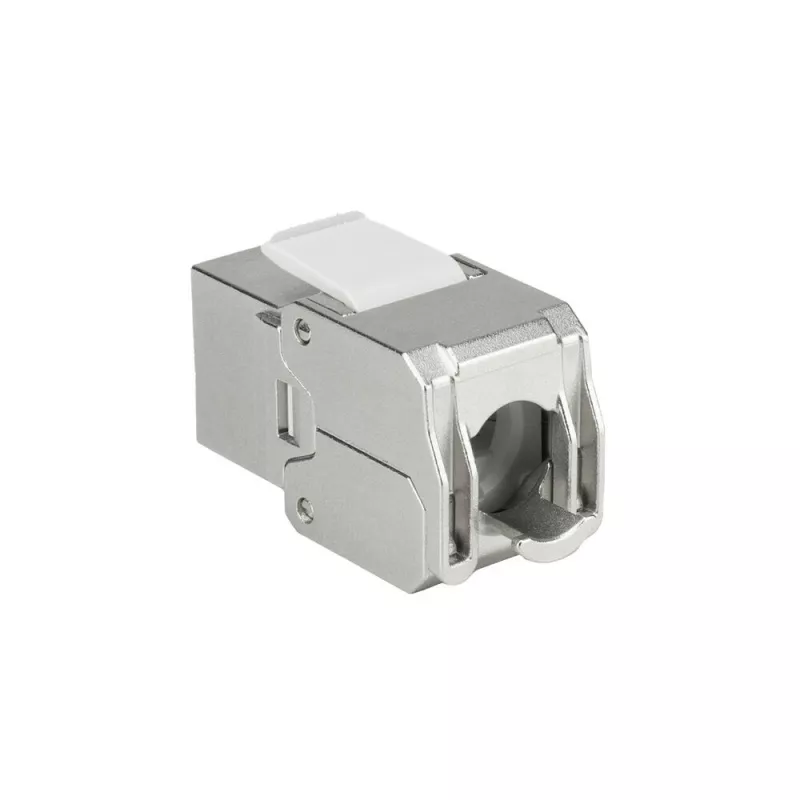 ACT Keystone Jack RJ45 CAT6 ekranuotas, be įrankių, su sklende, sidabrinis baltas