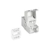 ACT Keystone Jack RJ45 CAT6 ekranuotas, be įrankių, su sklende, sidabrinis baltas