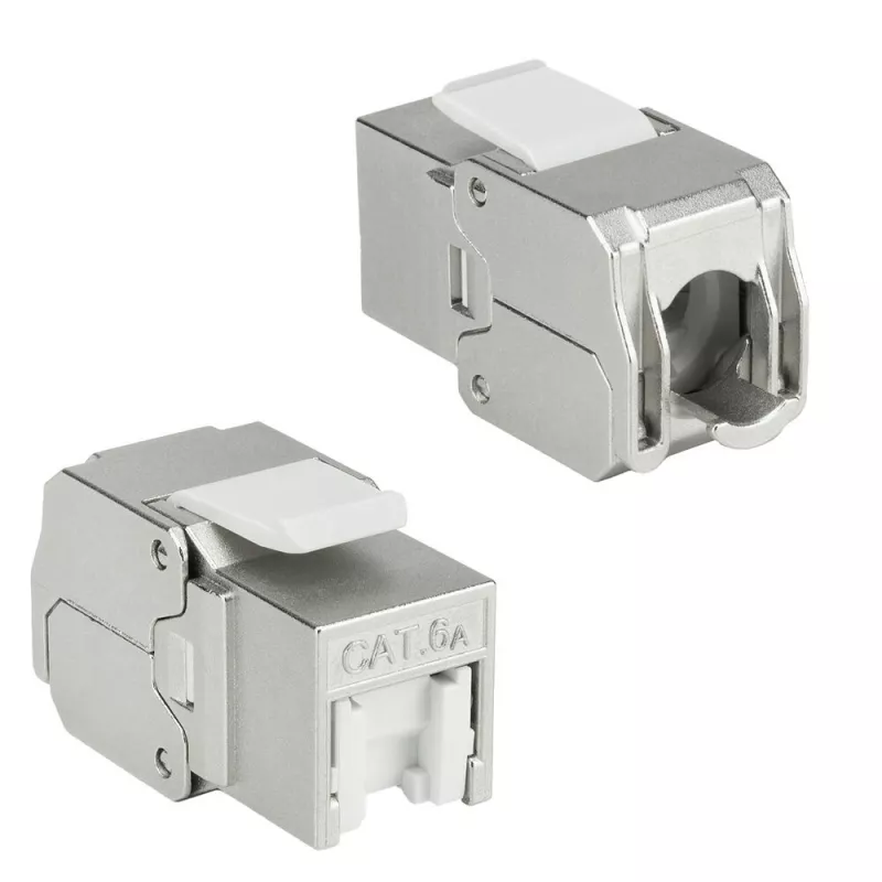 ACT Keystone Jack RJ45 CAT6A ekranuotas be įrankių su dulkių dangteliu
