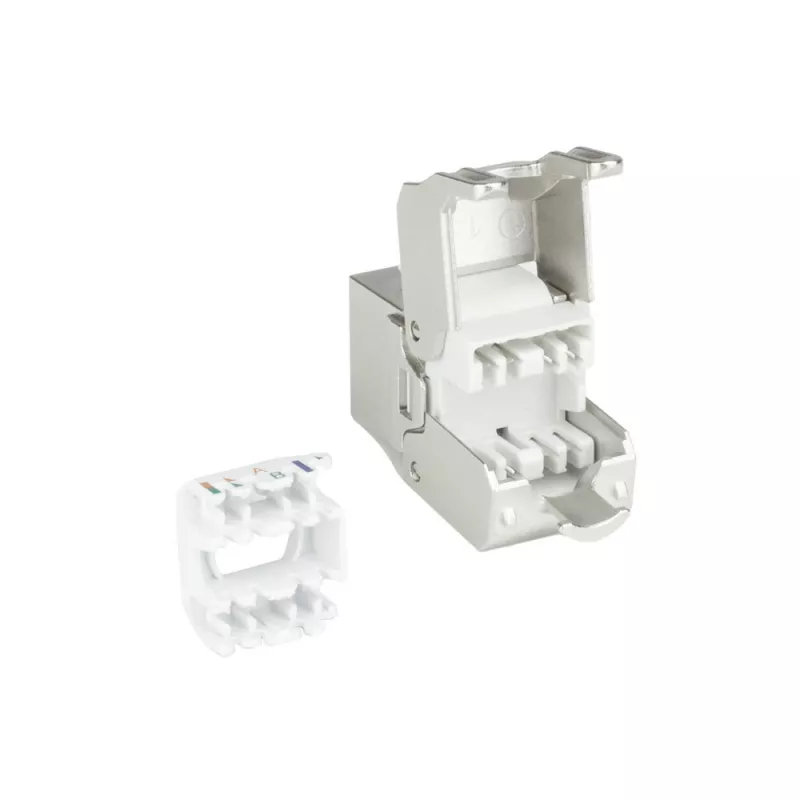 ACT Keystone Jack RJ45 CAT6A ekranuotas be įrankių su dulkių dangteliu
