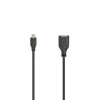 Hama Flexi-plonas USB kabelis USB 2.0 0,15 m Micro-USB A USB A Juoda