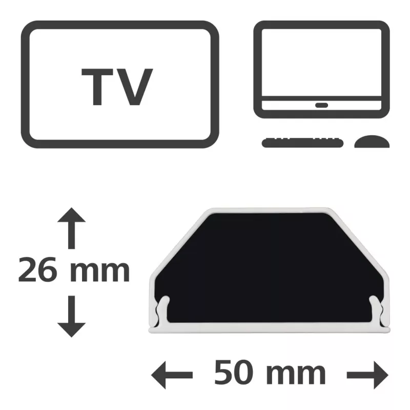 Hama 00220989 kabelių tvarkyklė Universal Kabelių kanalas Baltas 1 vnt.