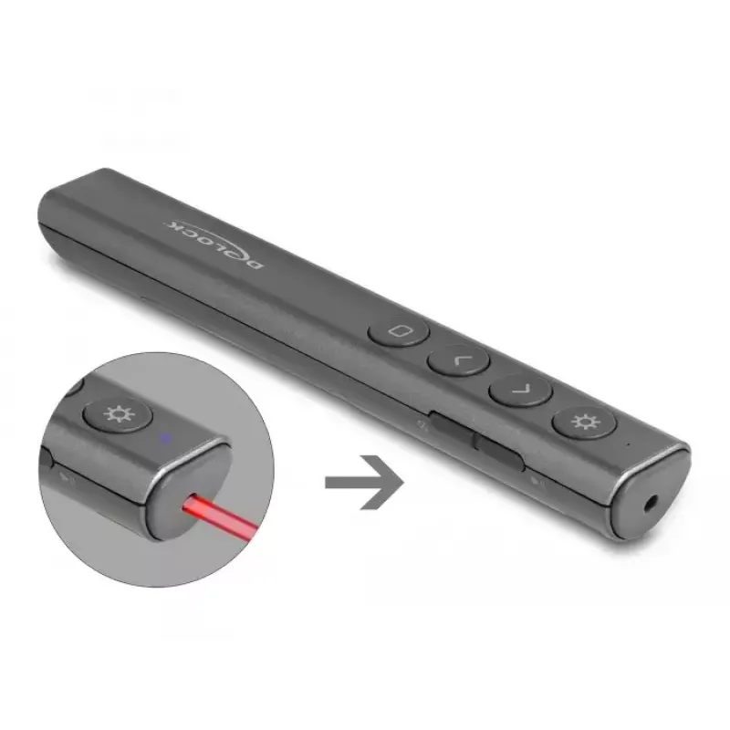 DeLOCK USB lazerinis pranešėjas belaidis USB RF nuotolinio valdymo raudonas lazerinis rodyklė