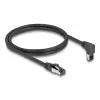 Tinklo kabelis DeLOCK RJ45 Cat.8.1 90° kampu į viršų lenktas 10 m juodas