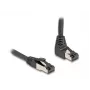 Tinklo kabelis DeLOCK RJ45 Cat.8.1 90° kampu į viršų lenktas 10 m juodas