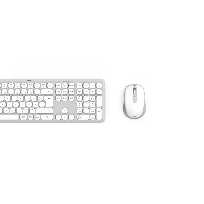 Hama WKM-550 klaviatūra Pelė įtraukta Namams/Biurui RF belaidė + Bluetooth QWERTZ vokiečių Pilka, Balta