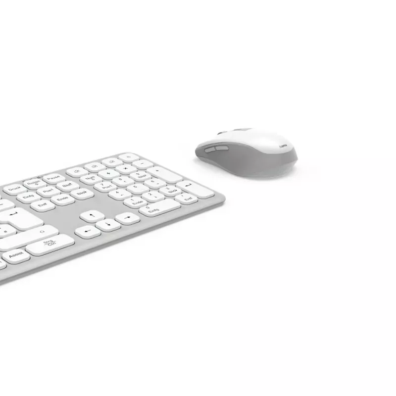 Hama WKM-550 klaviatūra Pelė įtraukta Namams/Biurui RF belaidė + Bluetooth QWERTZ vokiečių Pilka, Balta
