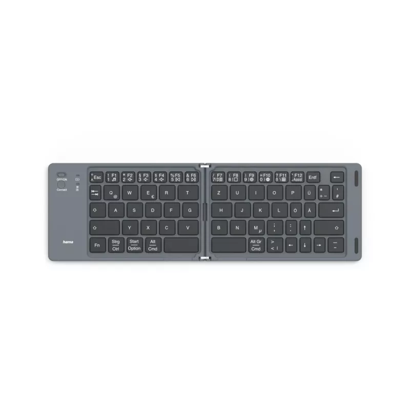 Hama Travel 450 QWERTZ vokiečių Bluetooth juoda, tamsiai pilka