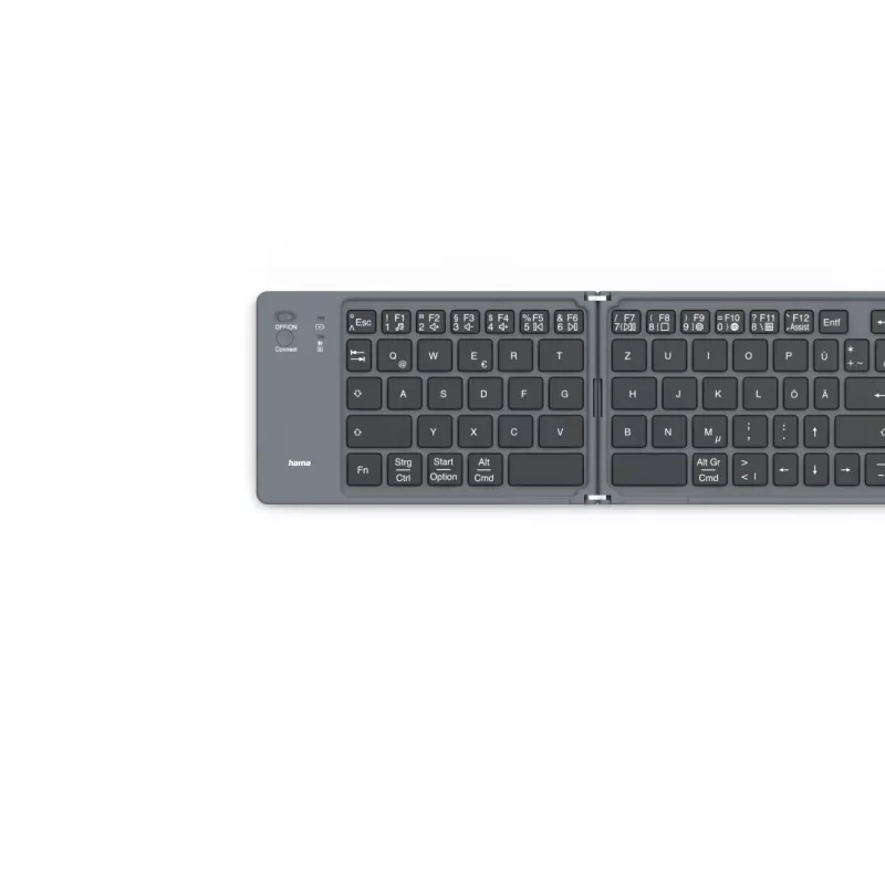 Hama Travel 450 QWERTZ vokiečių Bluetooth juoda, tamsiai pilka