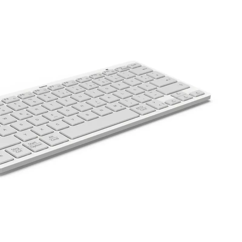 Hama Travel 400 QWERTZ German Bluetooth Pilka, Balta
