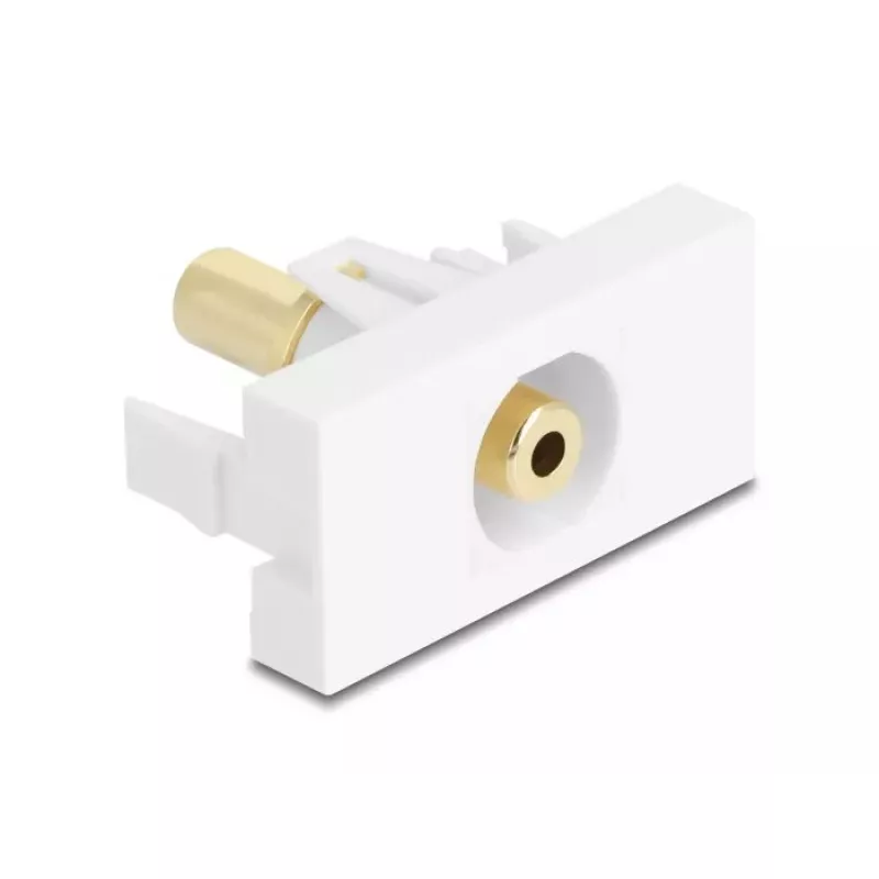 Kištukinis lizdas DeLOCK 90843 2 x 3,5 mm kabelio jungtis balta