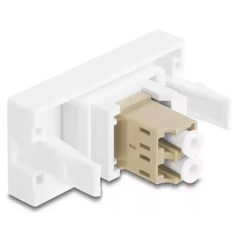 Skaidulinės optikos adapteris DeLOCK 90840 LC daugiamodis 1 vnt. Smėlio, balta