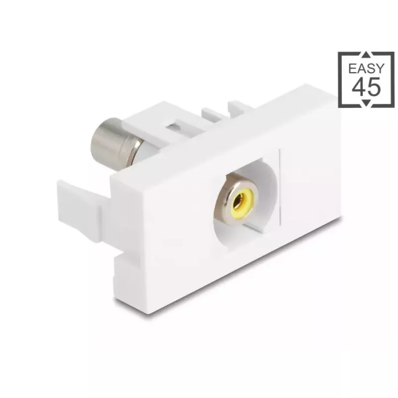 DeLOCK 90856 Keystone modulis RCA baltas 22,5 mm x 45 mm x 33 mm