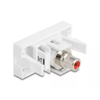 DeLOCK 90857 Keystone modulis RCA raudona balta 22,5 mm 45 mm 33 mm