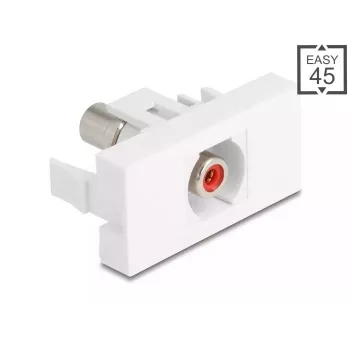 DeLOCK 90857 Keystone modulis RCA raudona balta 22,5 mm 45 mm 33 mm