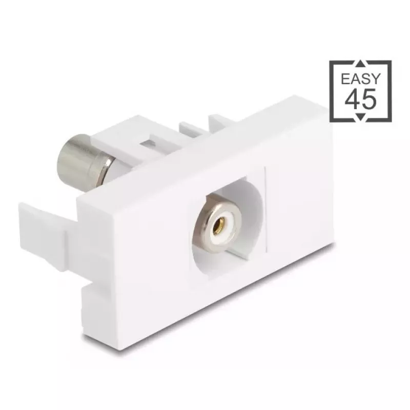DeLOCK keystone modulis 90858 Plokščias Baltas RCA jungtis 1
