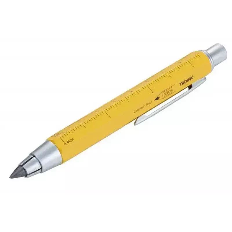 Mechaninis pieštukas TROIKA ZIMMERMANN 5.6 mm HB geltonas žalvaris