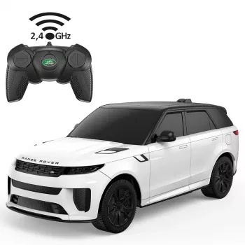 Radijo bangomis valdomas automobilis Jamara Range Rover Sport SV — baltas, svoris 0,2 kg, rekomenduojamas amžius 6+
