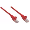 Intellinet tinklo kabelis, Cat5e, 0,5 m, raudonas, CCA, U/UTP, PVC, RJ45, auksuoti kontaktai, nesikabinantis, apsauginė mova, garantija visam tarnavimo laikui