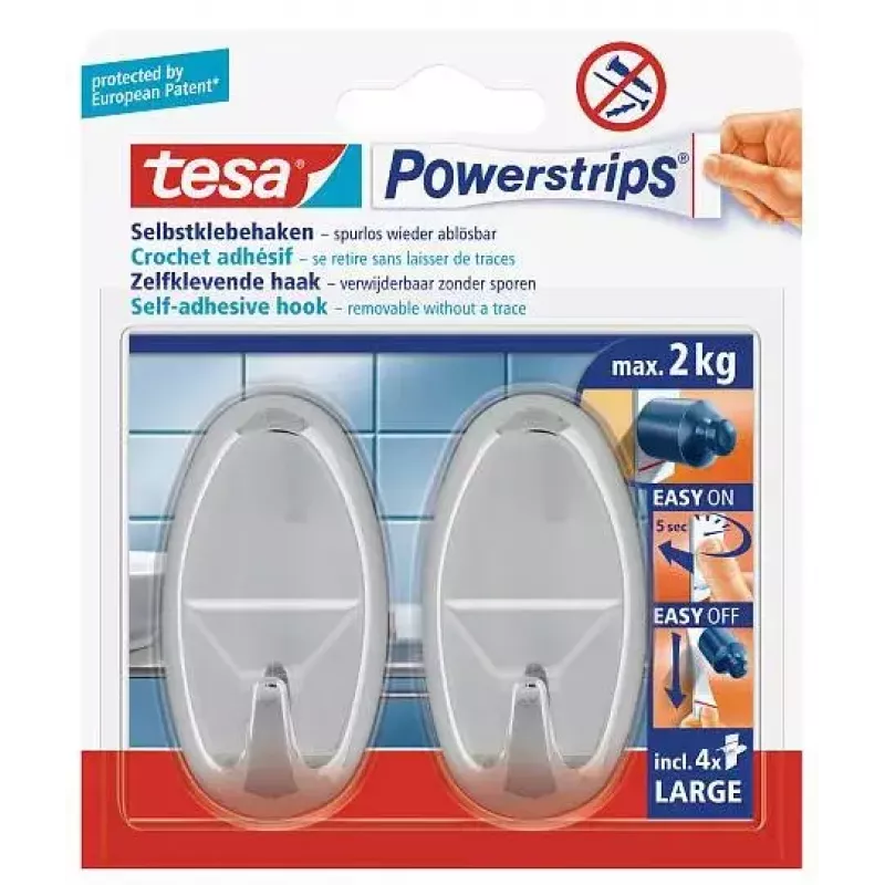 Rankšluosčių kabliukas TESA 58050-00012 Vidinis Chromas 2 vnt.