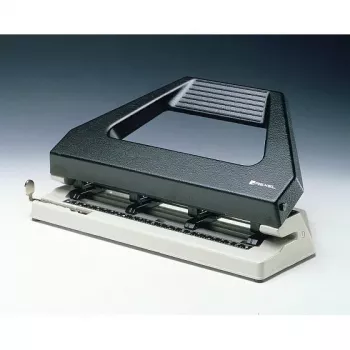 Rexel V430 4 skylių perforatorius, juodas, 30 lapų, juoda, pilka, metalas, 6 mm, 1,71 kg, 209 mm