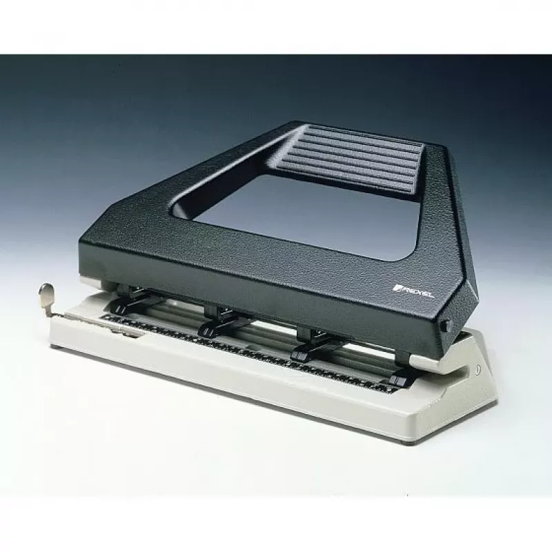 Rexel V430 4 skylių perforatorius, juodas, 30 lapų, juoda, pilka, metalas, 6 mm, 1,71 kg, 209 mm