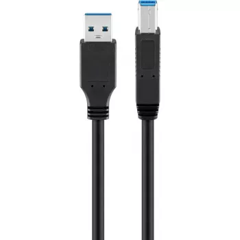 USB kabelis Goobay 95719 USB 3.2 Gen 1 1m USB A USB B juodas