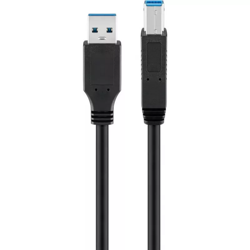 USB kabelis Goobay 95719 USB 3.2 Gen 1 1m USB A USB B juodas