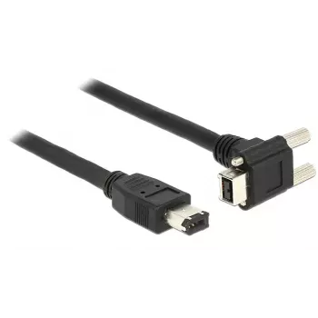 FireWire kabelis DeLOCK 83589 2 m 6 kontaktų – 9 kontaktų juodas