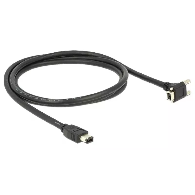 FireWire kabelis DeLOCK 83589 2 m 6 kontaktų – 9 kontaktų juodas