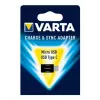 Kabelis Varta 57945101401 Micro USB USB Type C juodas